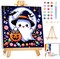Halloween Ghost Paint by Numbers Kit with Frame and Wooden Easel - 8x8 Inch